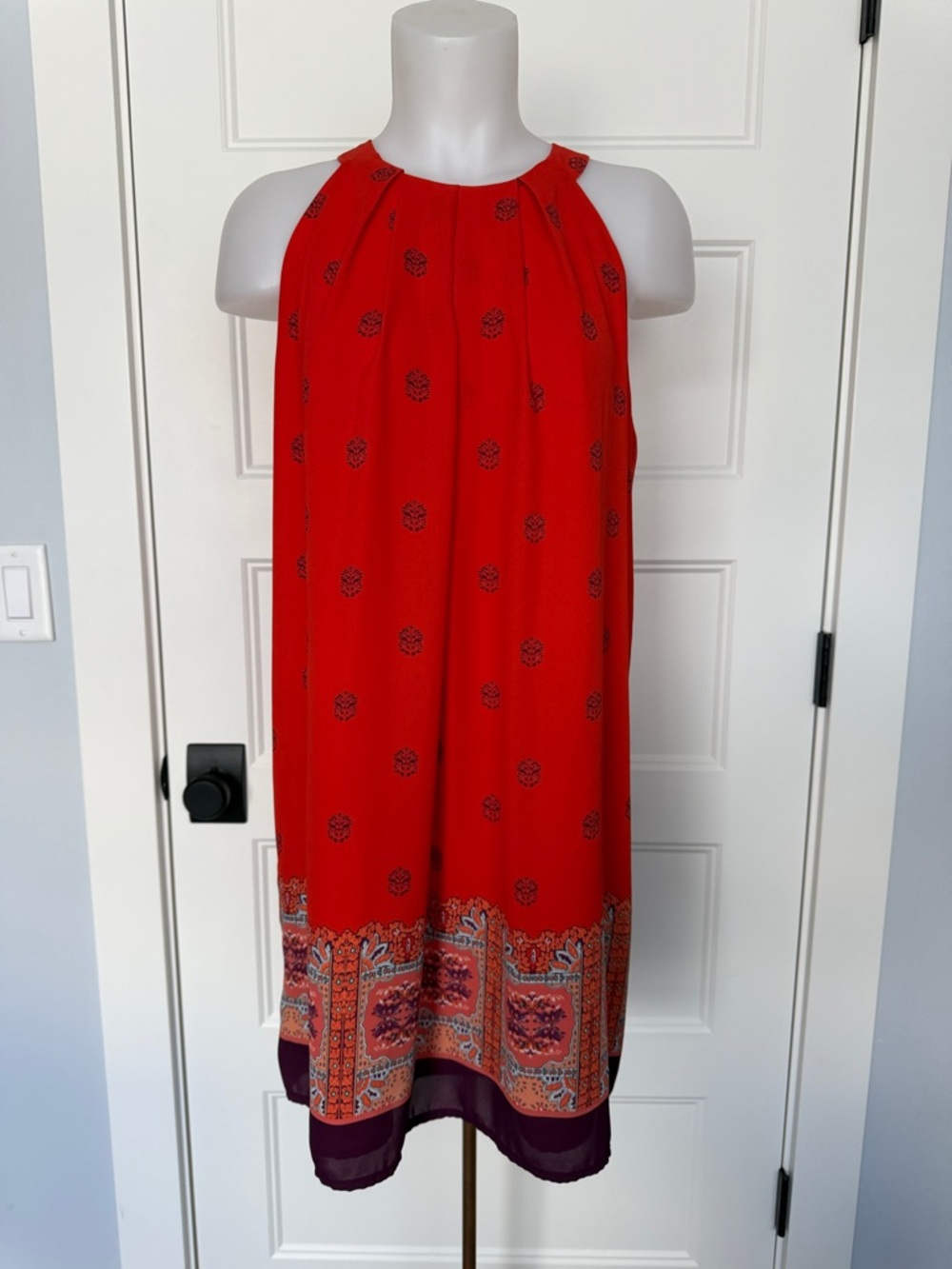 Artisan NY Halter Neck Pleated Sleeveless Dress in Sz 10